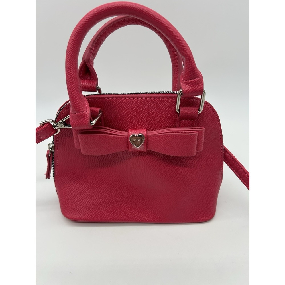 Betsey Johnson Women's Mini Dome Satchel Bag Hot Pink Floral Lining